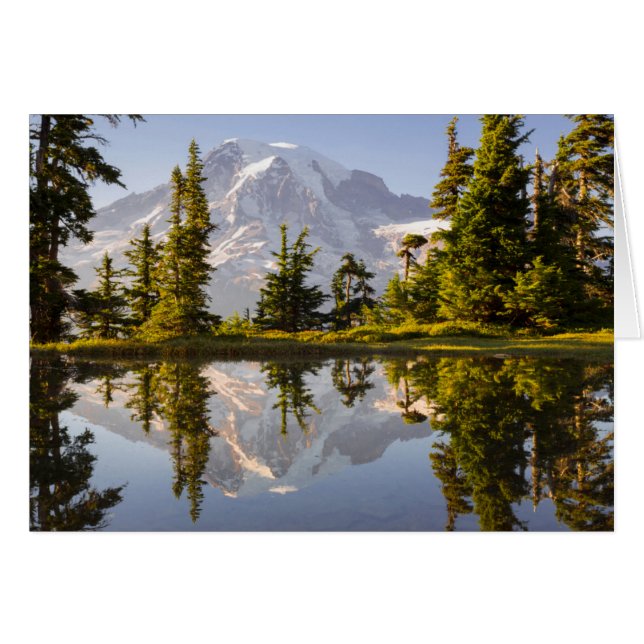 Monte Rainier reflejado en un tarn cerca de Plumme (Anverso (Horizontal))