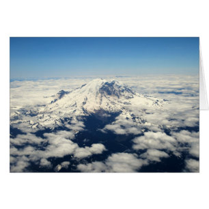 Monte Rainier, Washington, Vista Aérea, Tarjeta