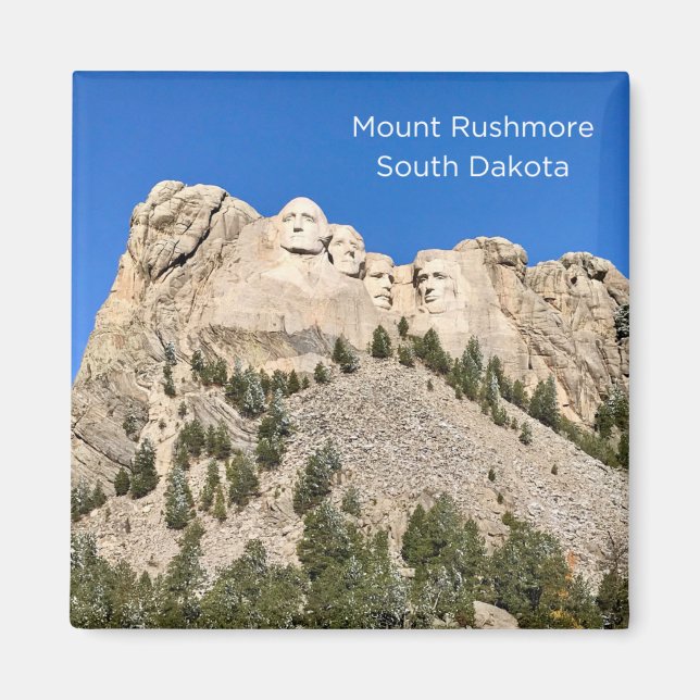 Monte Rushmore Dakota del Sur 2" x 2" imán cuadrad (Frente)