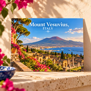 Monte Vesubio Italia Postal Scénica Nápoles Tarjet