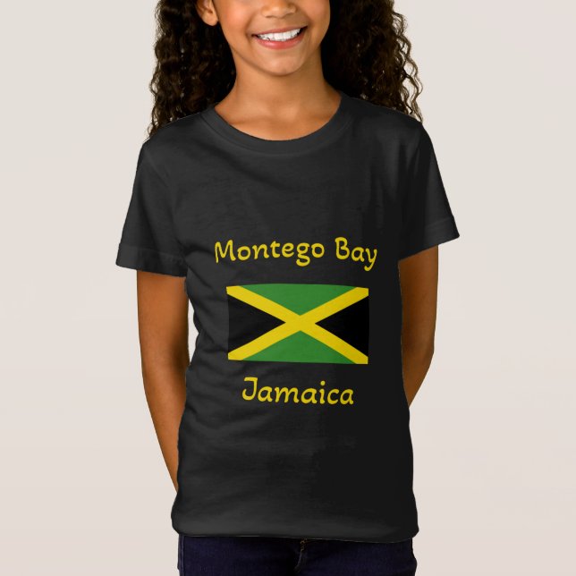 Montego Bay Jamaica - Camiseta con bandera jamaiqu (Anverso)