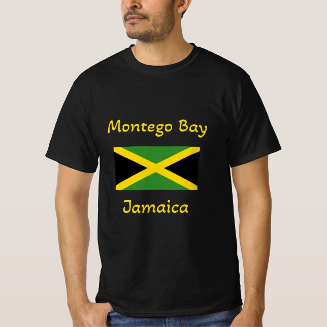 Montego Bay Jamaica - Camiseta con bandera jamaiqu (Anverso)