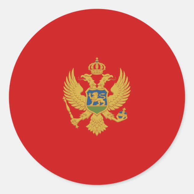 Montenegro Fisheye Flag Pegatina (Anverso)