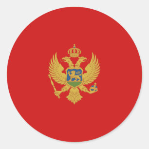 Montenegro Fisheye Flag Pegatina