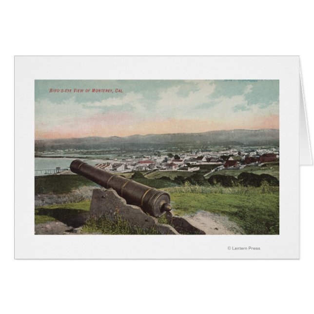 Monterey, CA - Vista de los ojos de los pájaros de (Anverso (Horizontal))