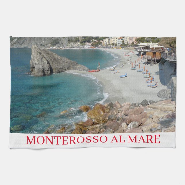 Monterosso al Mare mira la toalla de té (Horizontal)