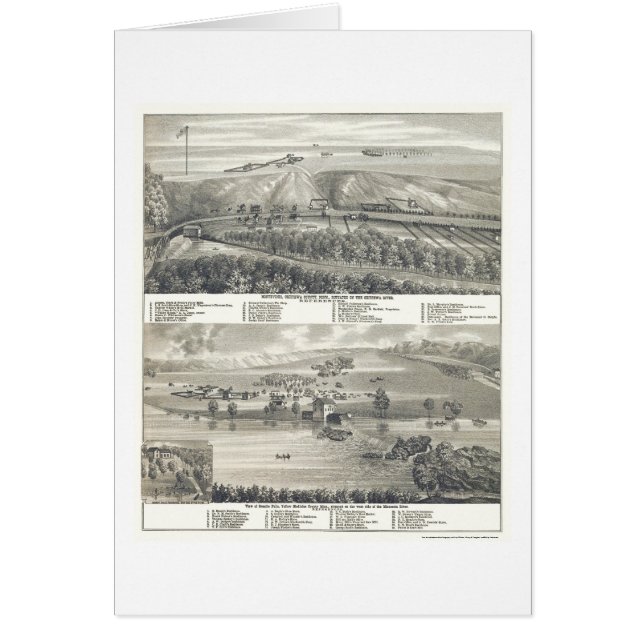 Montevideo, mapa panorámico del manganeso - 1874 (Frente)