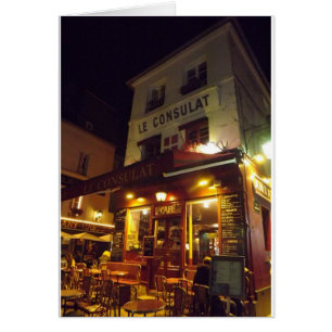 Montmartre Cafe, París por la noche