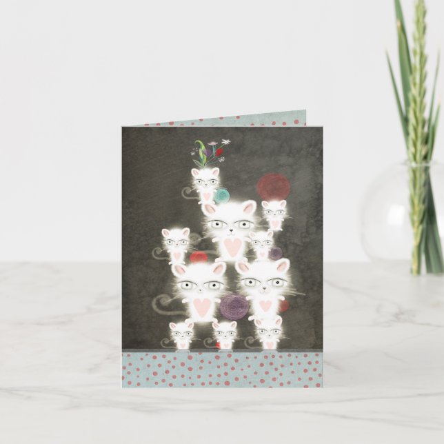Montón de gatos tarjeta graciosa Simpatía encantad (Anverso)