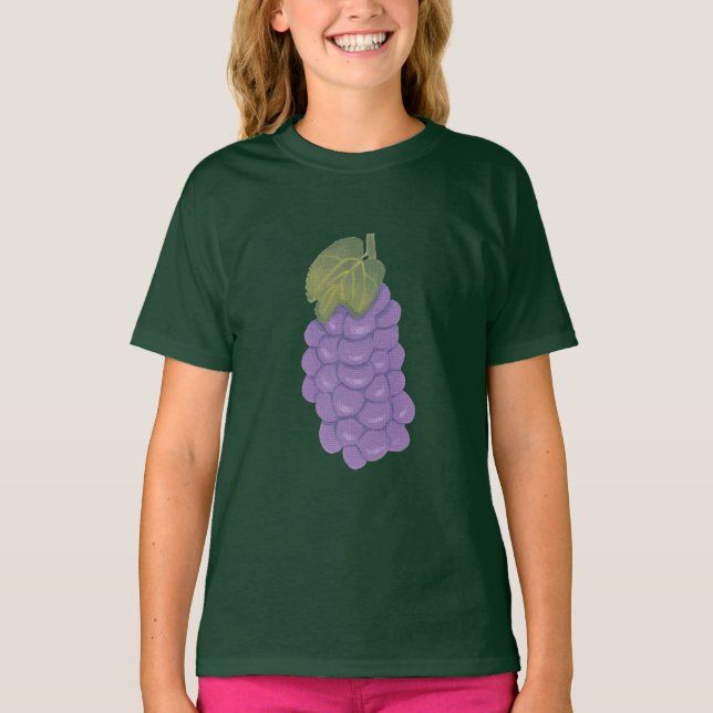 Montón de uvas moradas con camisetas de hojas verd (Anverso)