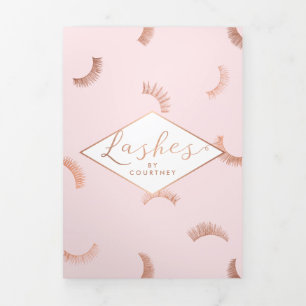 Montones de azotes Salones Lash Rojo/Rosa Folleto