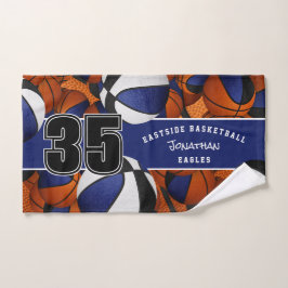 Montones de baloncesto colores del equipo deportiv