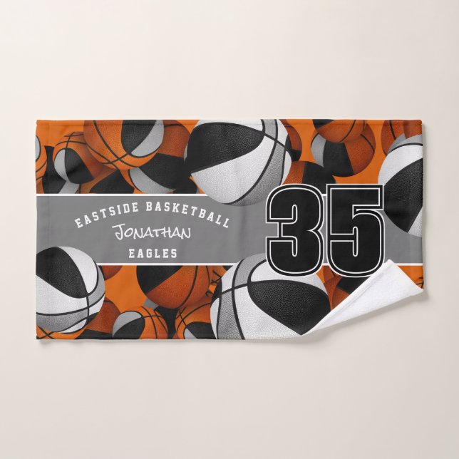 Montones de baloncesto personalizado equipo deport (Toalla de mano)