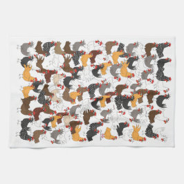 Montones y montones de pollos - Toalla de cocina v