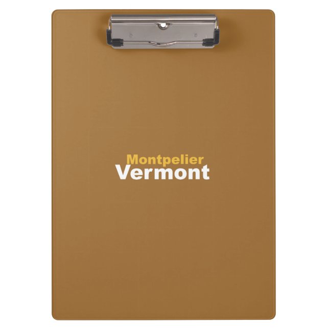Montpelier, portapapeles de Vermont (Anverso)