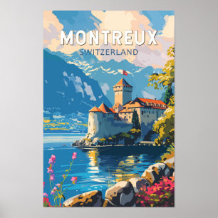 Montreux Suiza Viajes Arte Vintage