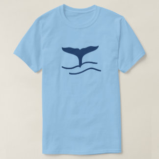 Montura de cola de ballena azul camiseta