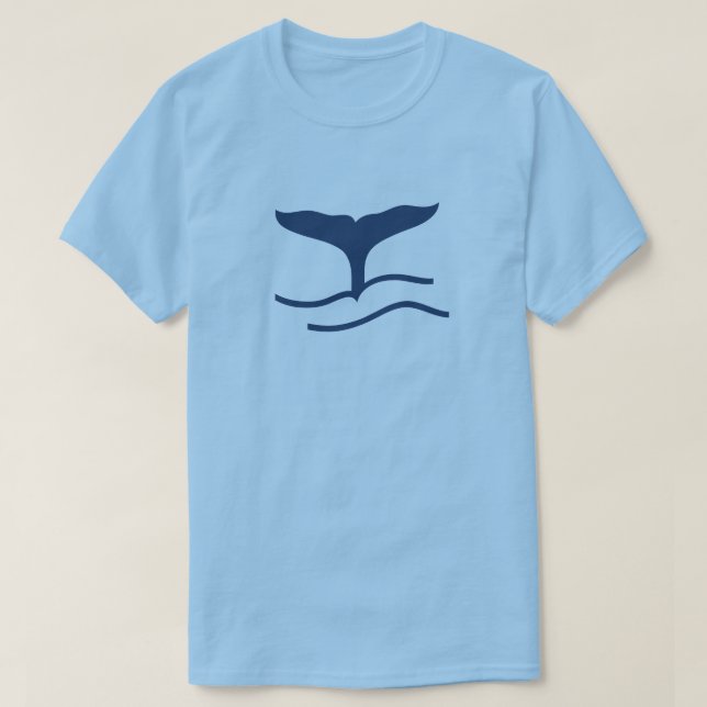 Montura de cola de ballena azul camiseta (Diseño del anverso)