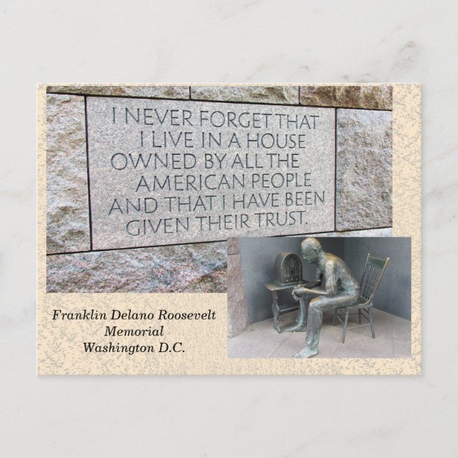 Monumento a Franklin Roosevelt - postal (Anverso)