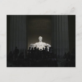 Monumento a Lincoln en la postal nocturna