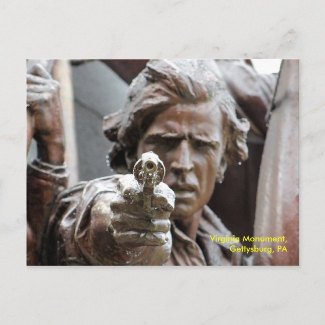Monumento a Virginia, postal de Gettysburg (Anverso)