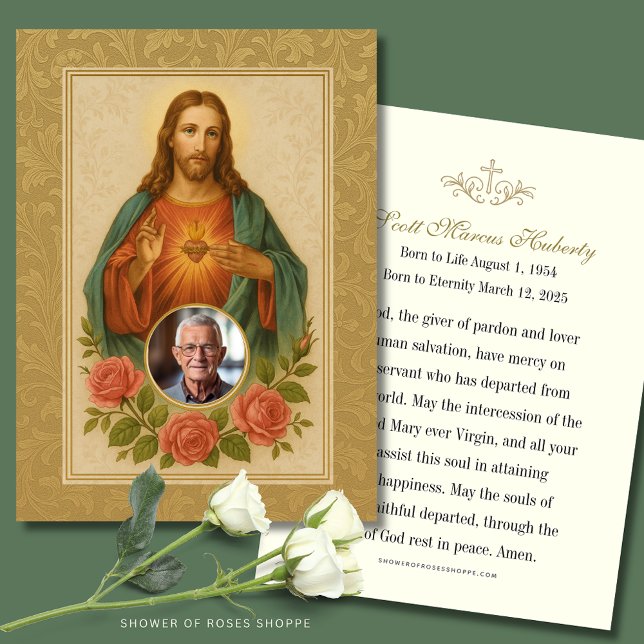 Monumento al funeral del Sagrado Corazón con foto  (Subido por el creador)