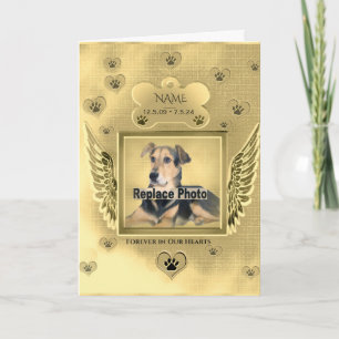 Monumento al perro con tarjeta de poema Rainbow Br