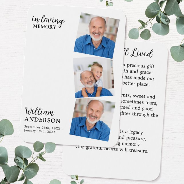 Monumento moderno 3 tarjetas de oración funerales  (Subido por el creador)