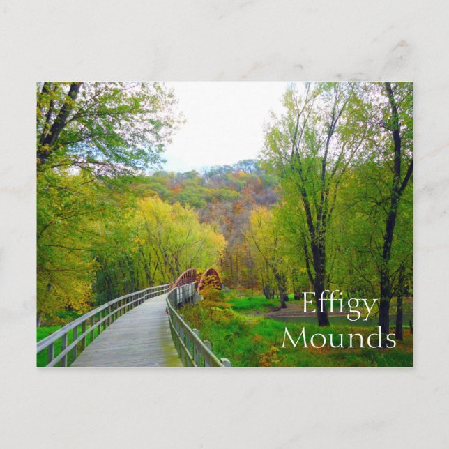 Monumento Nacional De Effigy Mounds, Postal Iowa (Anverso)