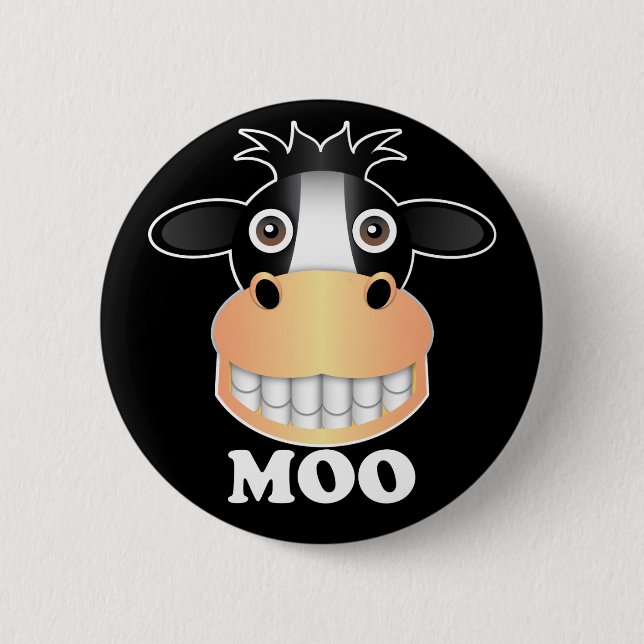 Moo - Estándar, botón redondo de 2¼ pulgadas  (Anverso)