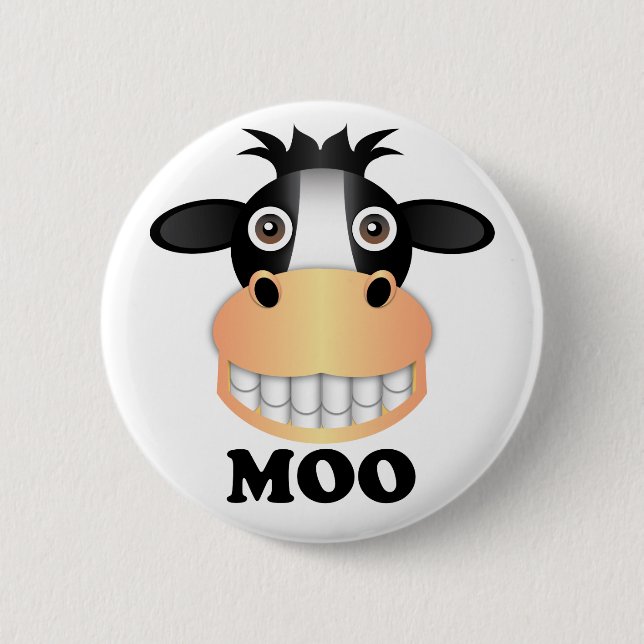 Moo - Estándar, botón redondo de 2¼ pulgadas  (Anverso)