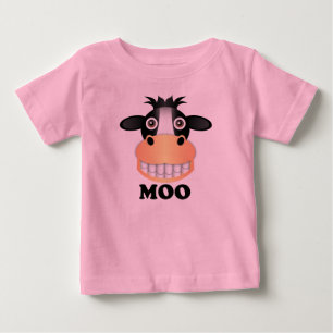 MOO - fino de la camiseta del jersey del bebé