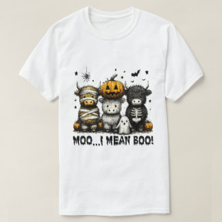 Moo I Me Refiero A La Camisa Fantasma De Boo Cow H