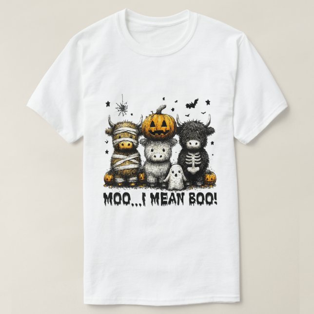 Moo I Me Refiero A La Camisa Fantasma De Boo Cow H (Diseño del anverso)
