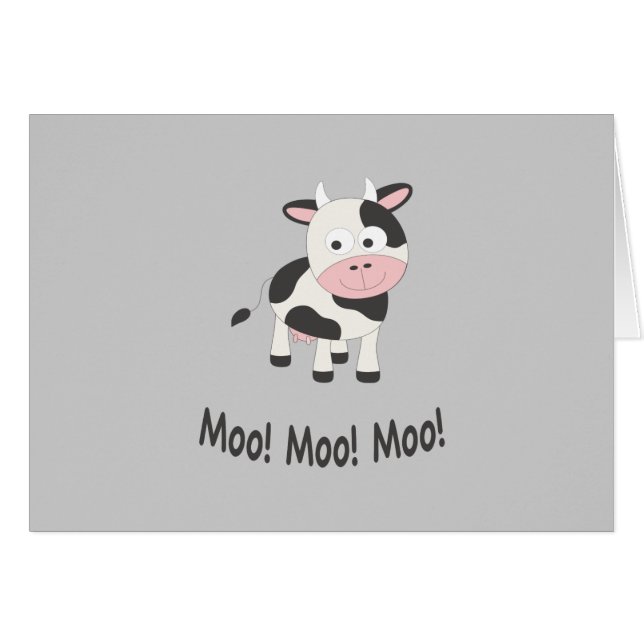 Moo Moo Moo Cute Personalizado vaca (Anverso (Horizontal))