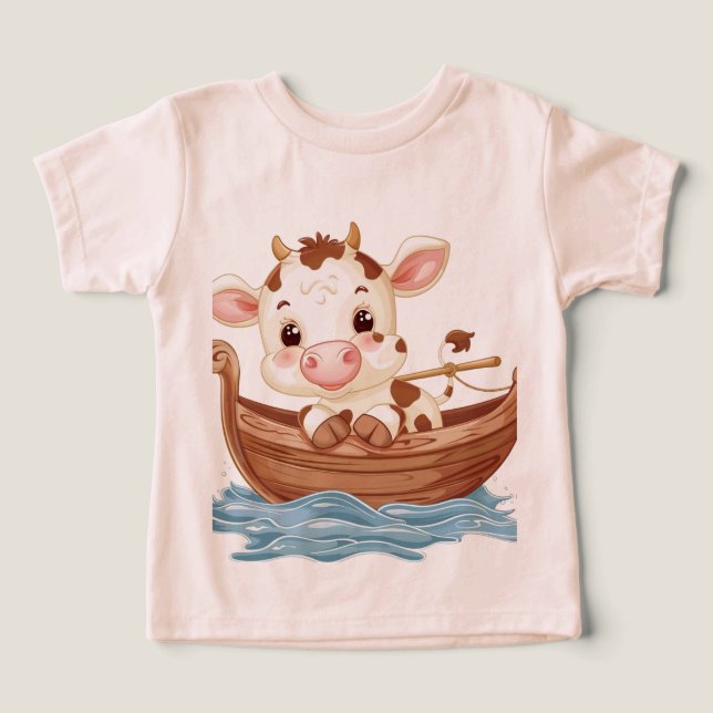 Moo Moo Snuggles Baby Cow Tee (Diseño delantero )