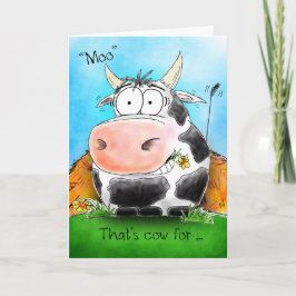 Moo significa tarjeta de vaca Personalizado de cum