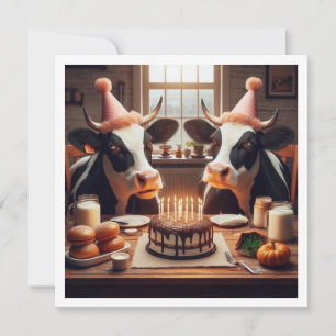 Moo - ¡ya se acabó! Cumpleaños de vaca, invitación