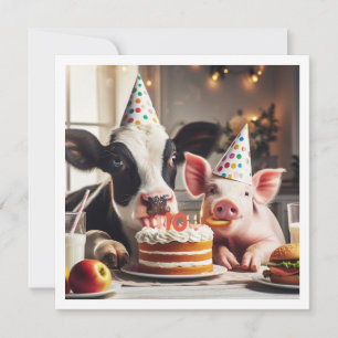 Moo - ¡ya se acabó! Cumpleaños de vaca, invitación