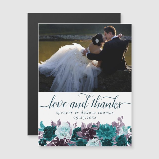 Moody Boho | Foto Verde azulada púrpura Gracias Ma (Anverso/Reverso)