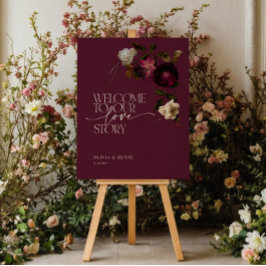 Moody Burgundy Floral Wedding Elegant Wedding