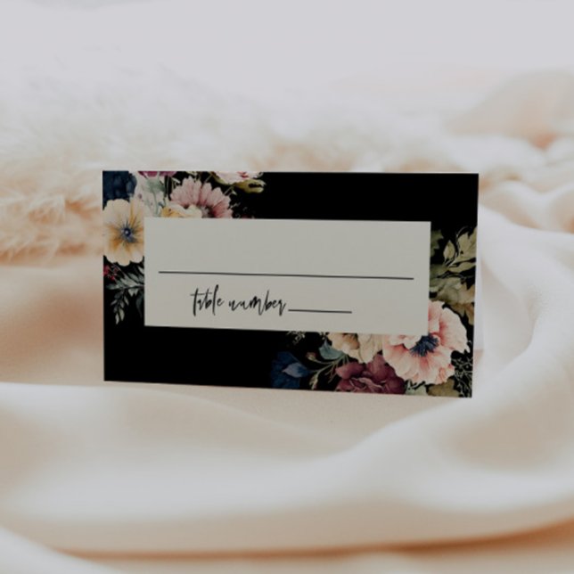 Moody Floral Boda tarjetas de plaza (Subido por el creador)