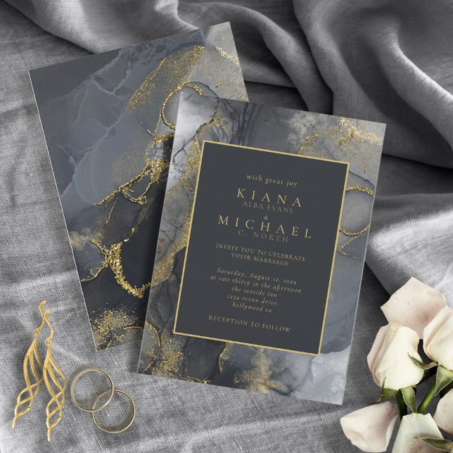 Moody Ink Charcoal Gold Abstract ID988 (Subido por el creador)