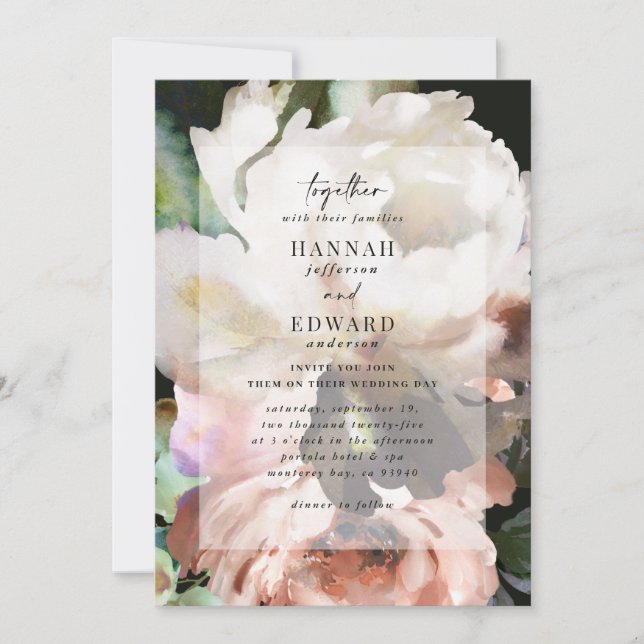 Moody moderna y elegante boda de invierno de otoño (Anverso)