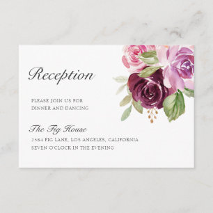 Moody Plum Floral Wedding Recepción