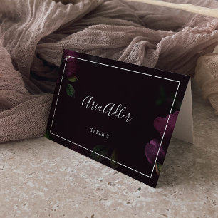 Moody Purple Blogs Tarjetas Black Pattern Place