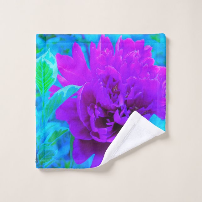 Moody Purple Peony con el hermoso follaje de Weige (Toallita)