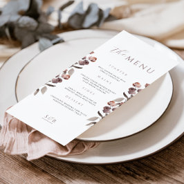 Moody Purple Rosa Boda Cena Tarjeta de menú