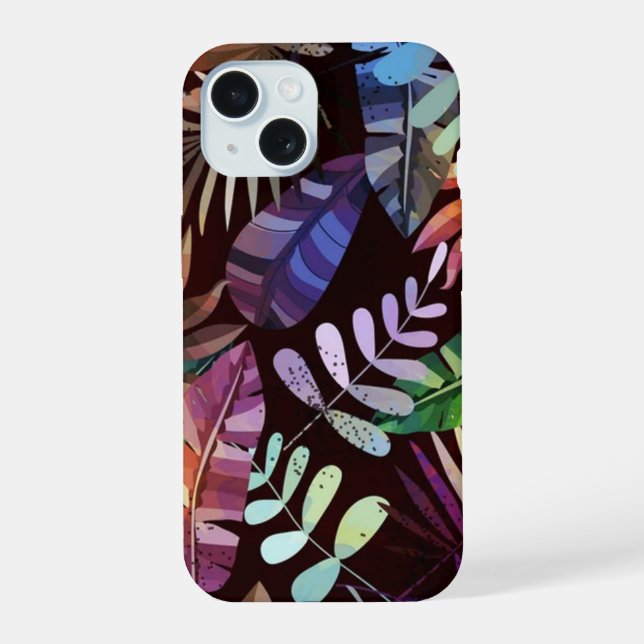 Moody Tropical Foliage Pattern Phone Case  (Reverso )