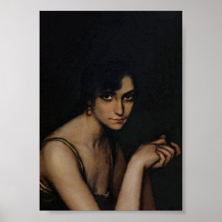 Moody Woman Retrato Arte Vintage
